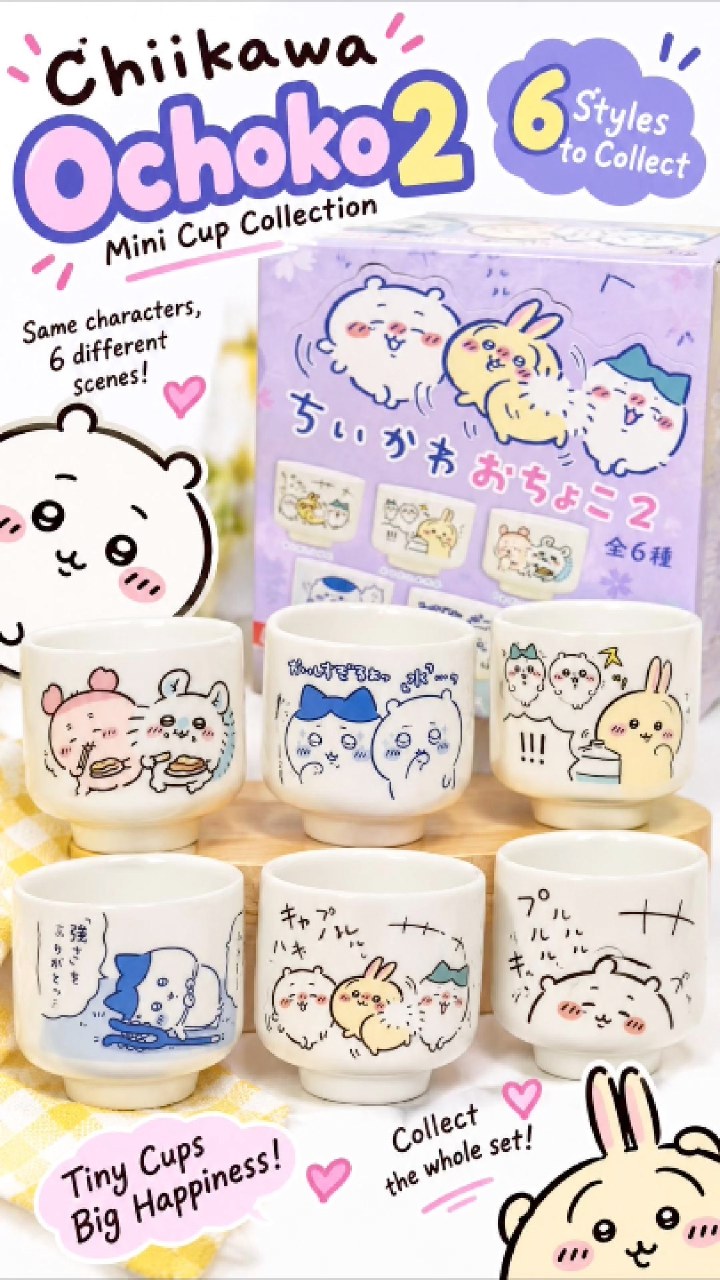 Meet the Chiikawa Ochoko 2 Series, with six different mini cup