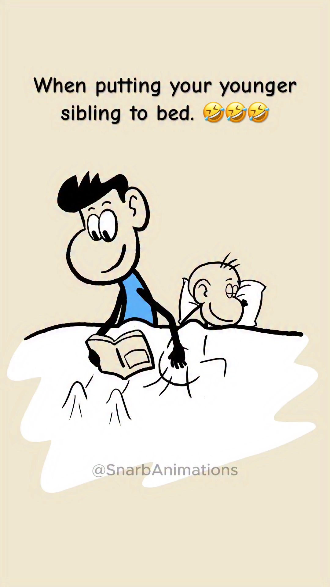 When putting your younger sibling to bed 🤣 #reels #Animation #worldwide ...