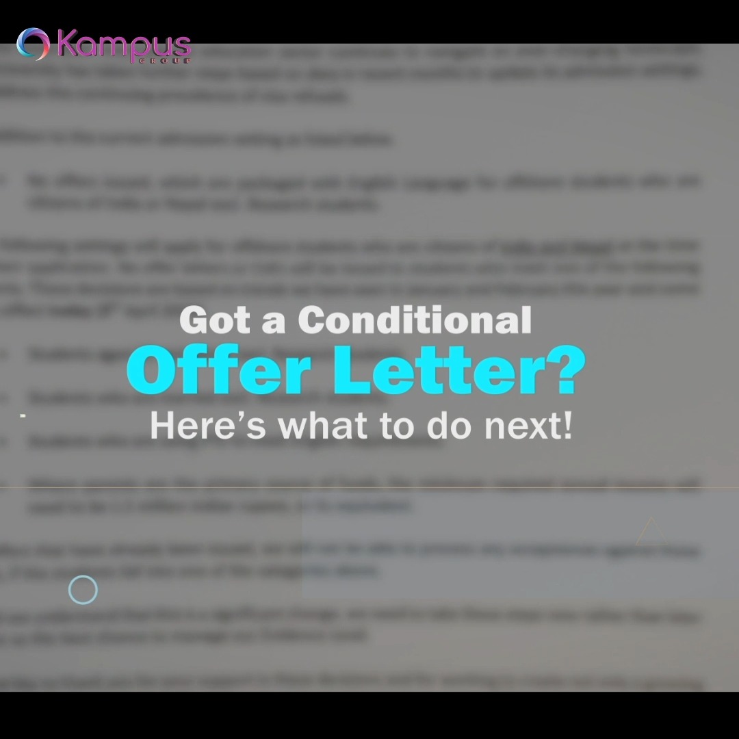 🎉 Got your Conditional Offer Letter? Here’s what to do next! 👉 Apply ...