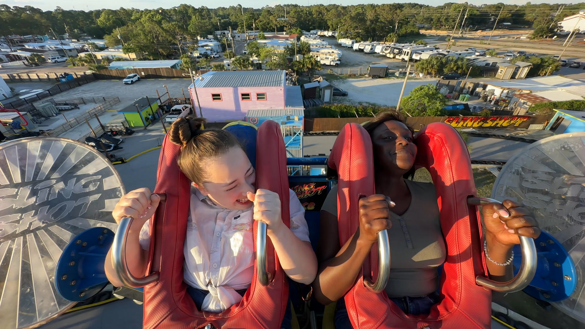 Kenia & Fatima | Slingshot & Vomatron at Indy Speedway | Facebook