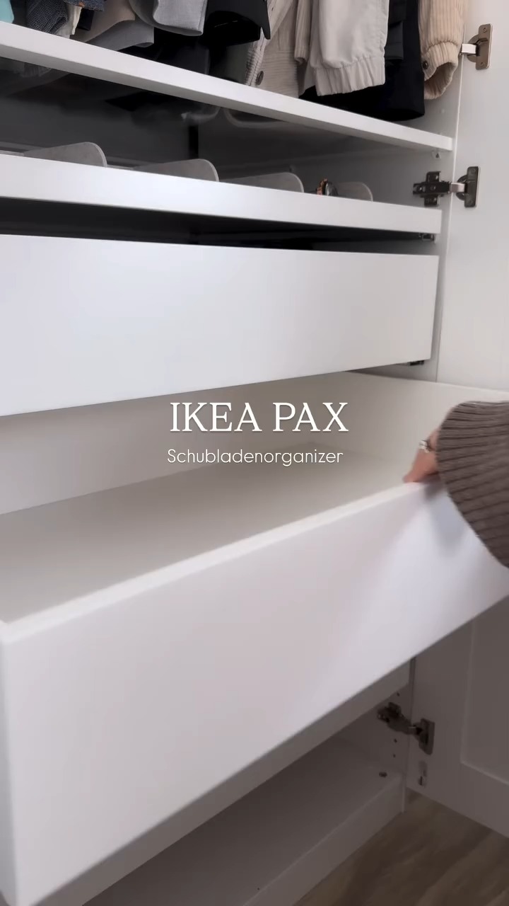 Ikea PAX Schubladen perfekt organisiert – mit @simplejoyde 🖤, Liebe meine Organizer !, Die PAX100 FileFolding Boxen von Simple Joy @simplejoyde ist der absolute Game Changer!, Link in der