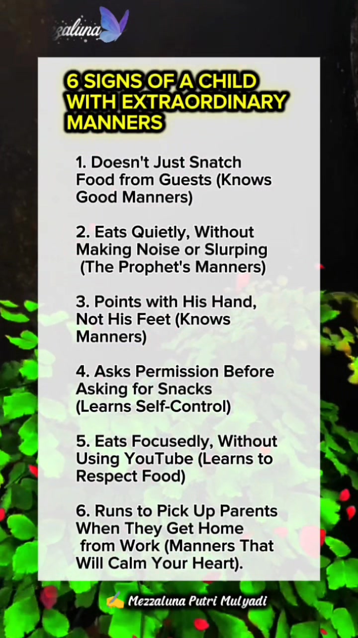 6 signs of a child with extraordinary Manners #Lifestory #Englishquotes ...