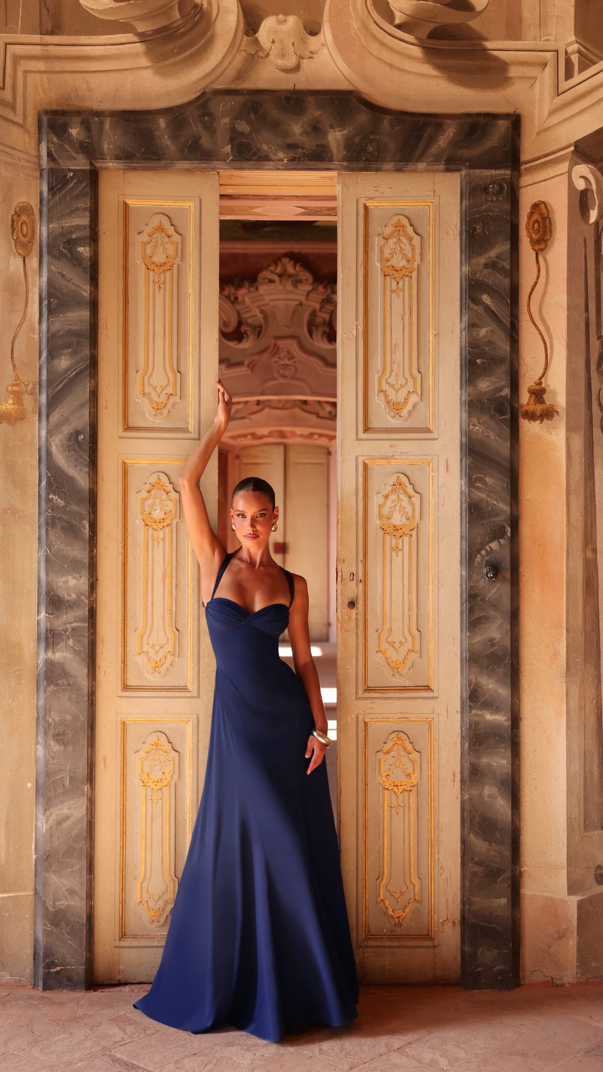 babyboo navy blue dress A familiar silhouette takes a deeper turn. The IRIE Maxi Dress, now in Navy.⁠, ⁠, Comment “Link” and we’ll DM you the link to shop this look Vessa maxi thedocketblog on LTK 2026 GLOBAL WORKWEAR EDIT Fully lined Color:Pastel Multi