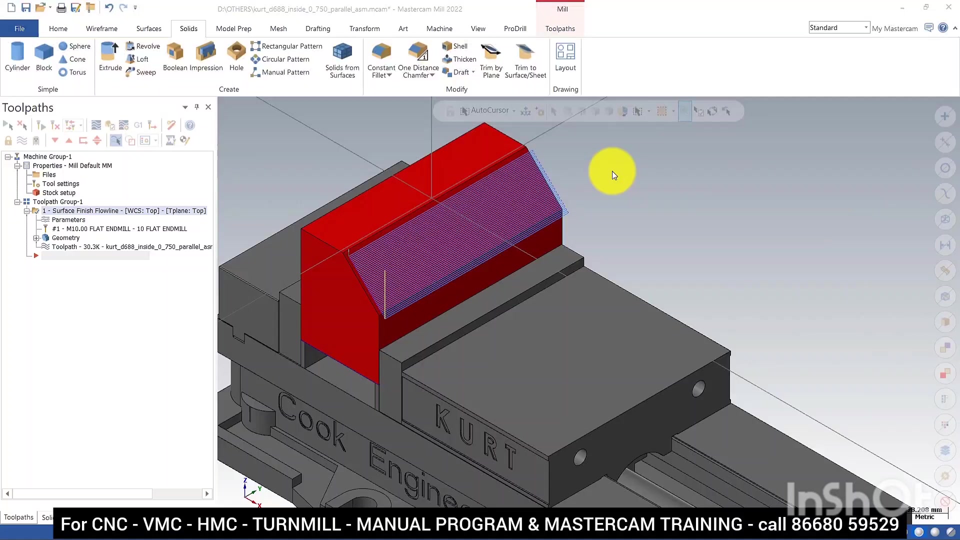 How to Trim and Split Solid Model in Mastercam-Tamil- CNC Training ...