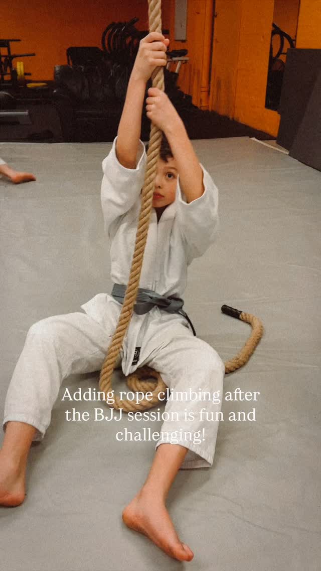Rope climbing is a great exercise! See you again tomorrow, kids! # ...