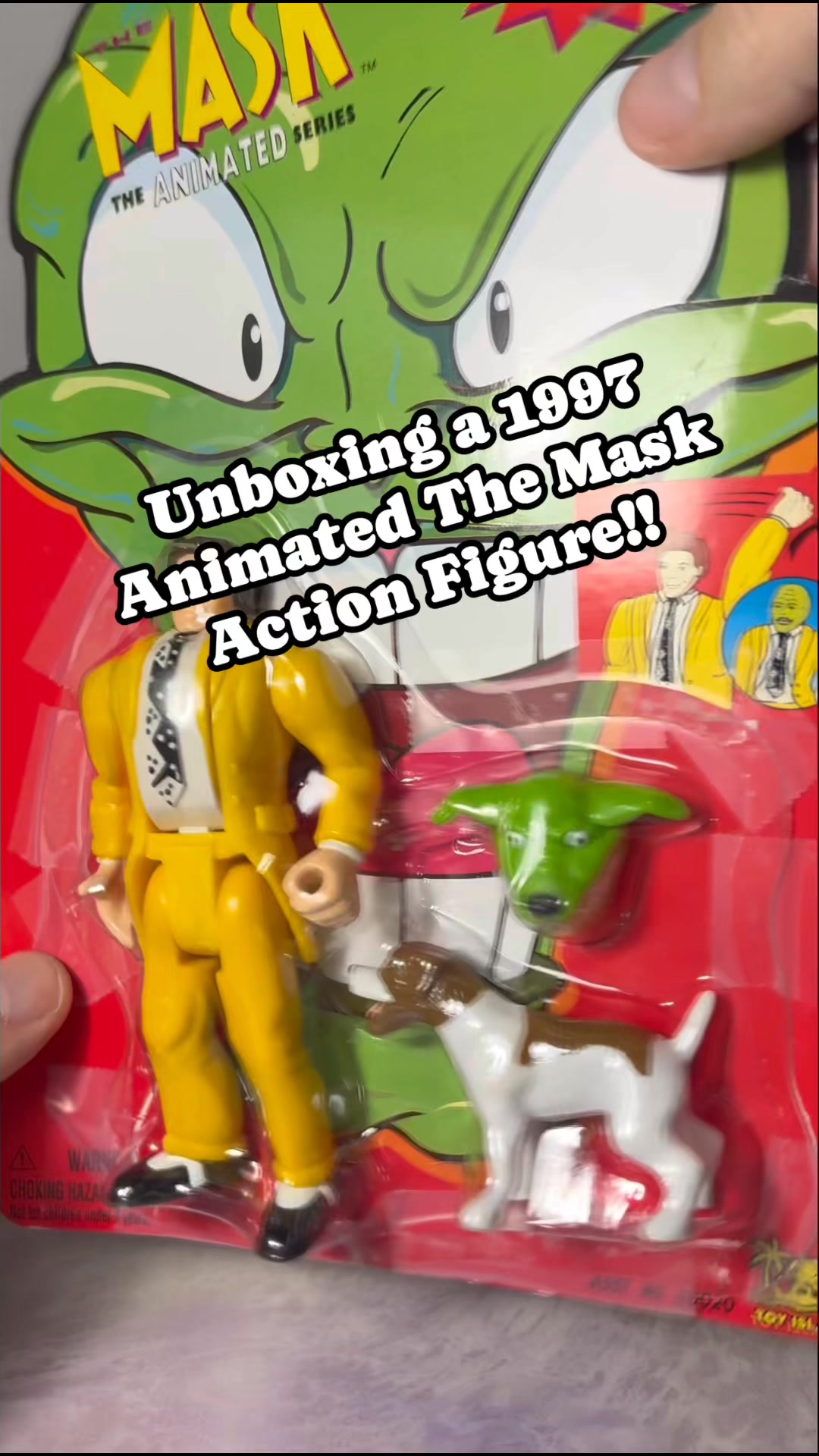 Unboxing a 1997 The Mask Animated Series Belly Busting Mask Action