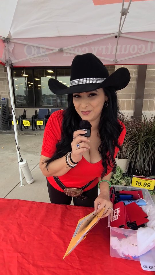 Erica Rico is out handing out RODEO tickets for any first responders ...