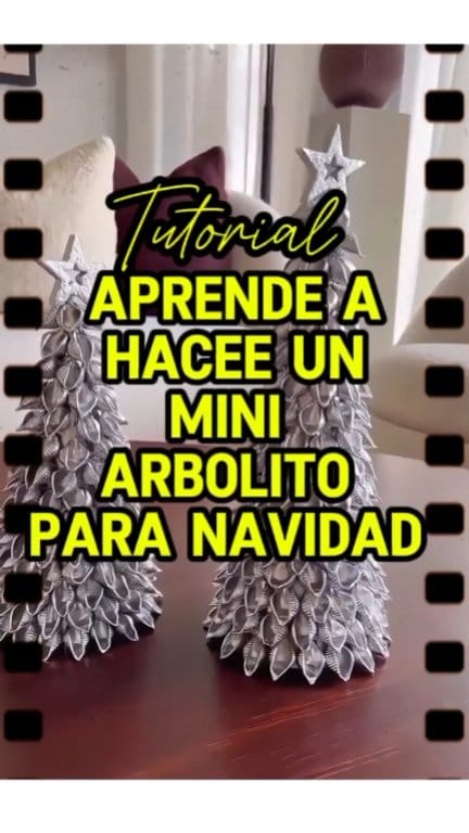 Tutorial Mini Arbol de Navidad, dale a tu decoración Navideña un toque ...
