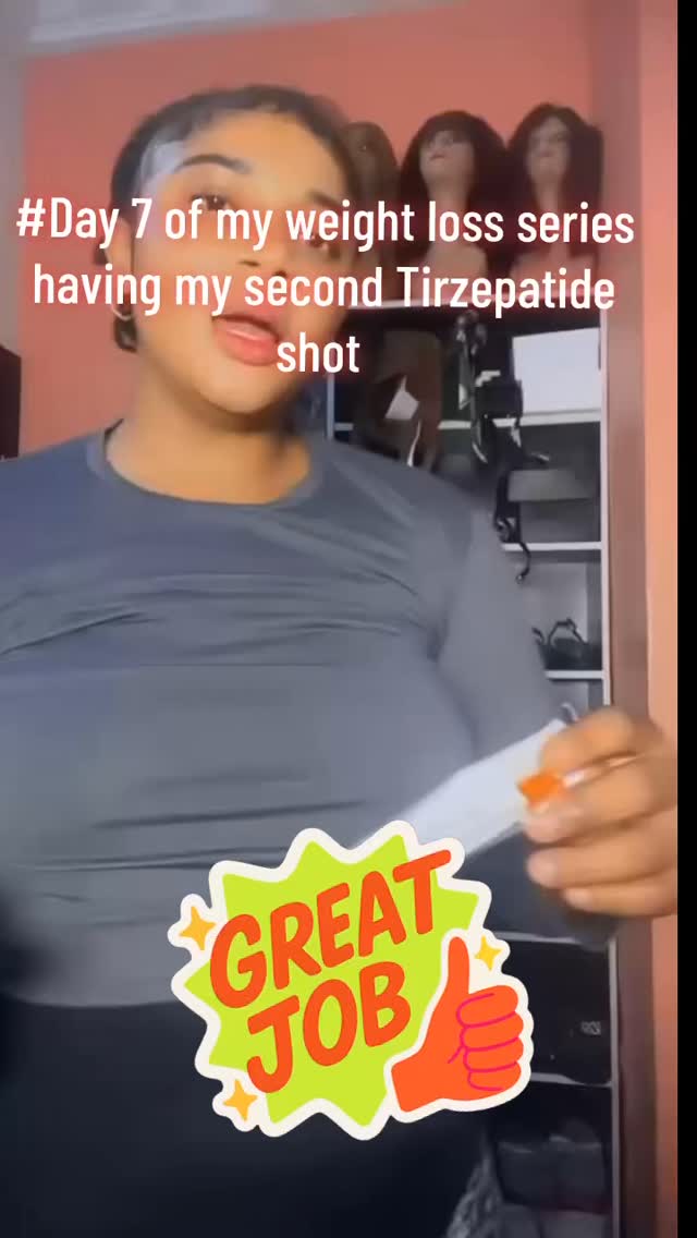 Day 7 of my weight loss journey! 💉✨ Just took my second Tirzepatide shot and I'm feeling motivated for another week of progress. The first week came with a few adjustments, but