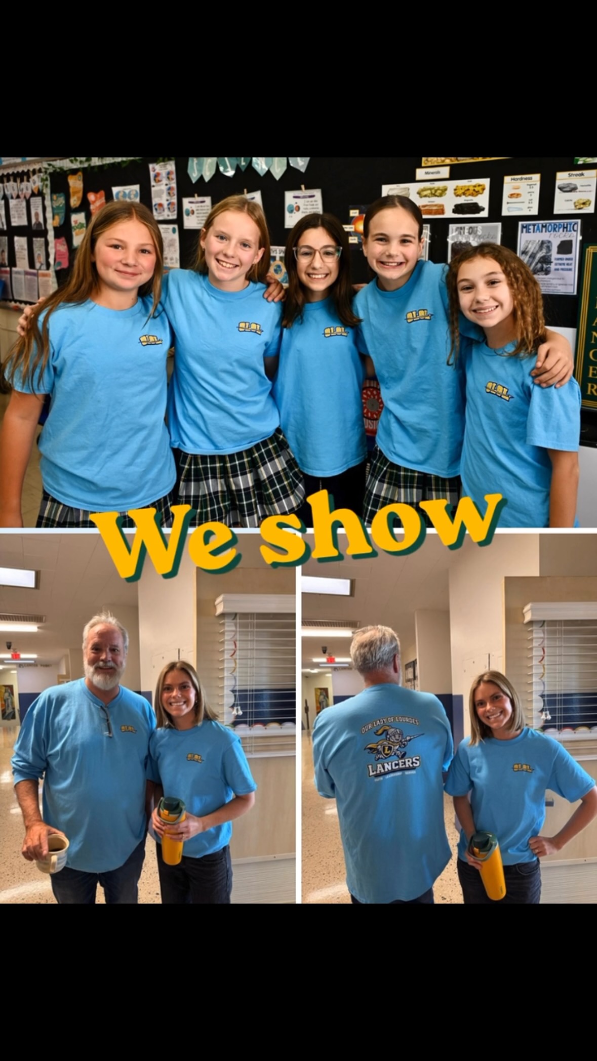 Proudly wearing this year’s Lancer’s Pride shirt! Have a great weekend, Lancers!, #ololslc #whereeverybodyissomebody #lancerprideslc #utahcatholicschools | Our Lady of Lourdes Catholic School