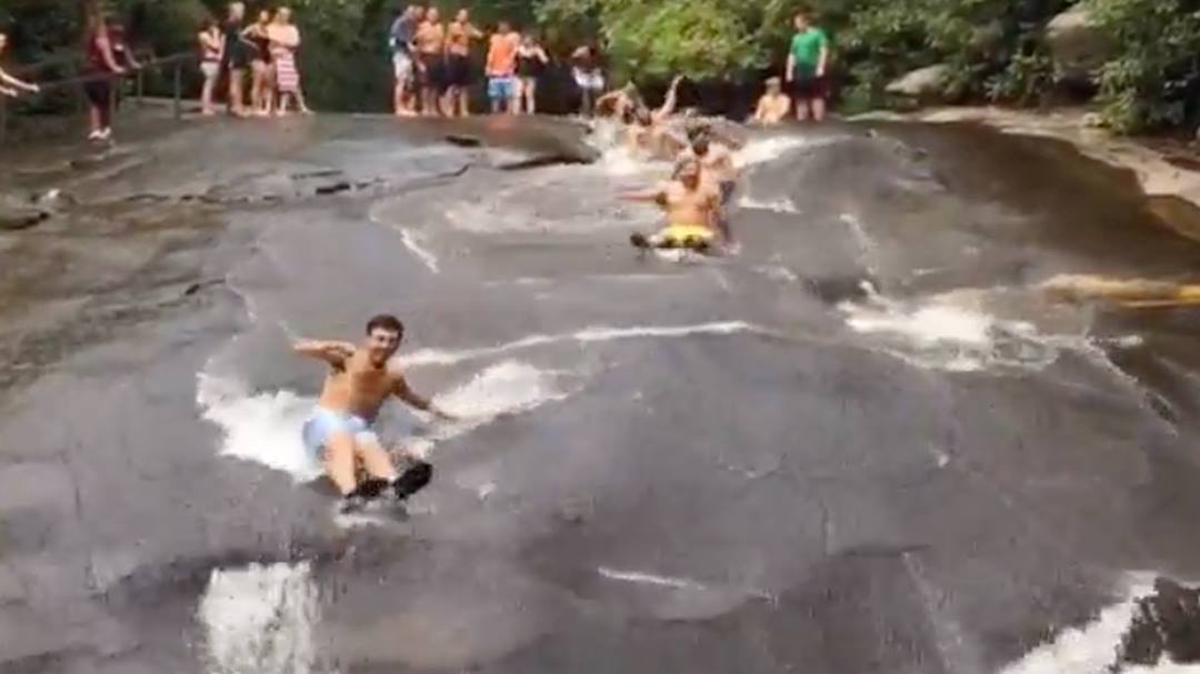 Sliding Rock in North Carolina is a 60-foot natural waterslide ...