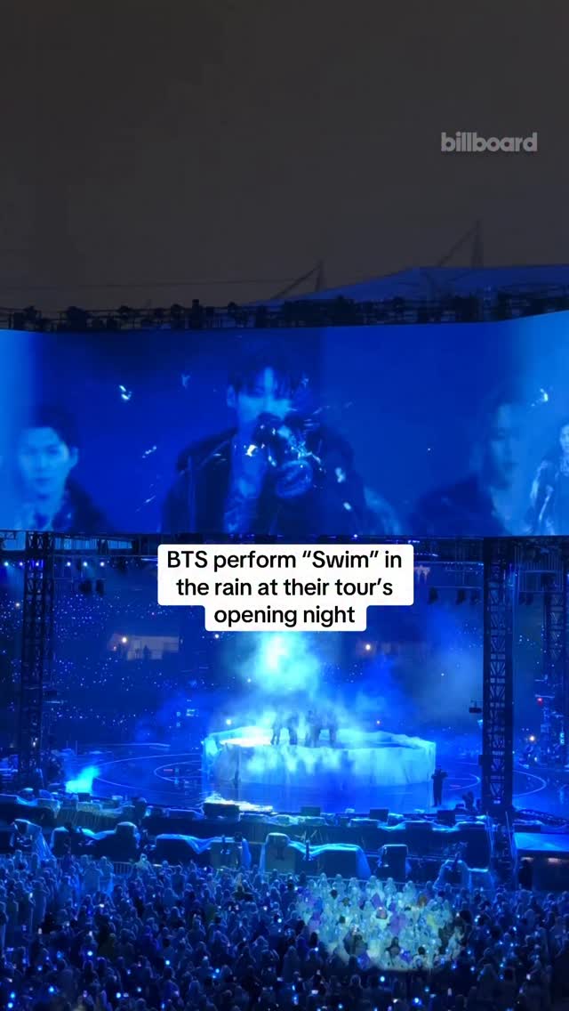 Just keep swimming, BTS ☔️ The group performs “Swim” at their 