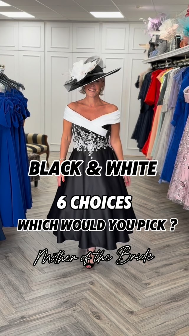 black and white mother of the bride dresses 🖤🤍 & — Ultimate Smart & Classy Wedding Look 🤍🖤, Timeless. Powerful. Effortlessly elegant., Black white is the go-to colour combination for the Bride, Mother of the Groom Vmvidoty Women's Summer Striped rosier SIZE:12 while the appliqued chiffon
