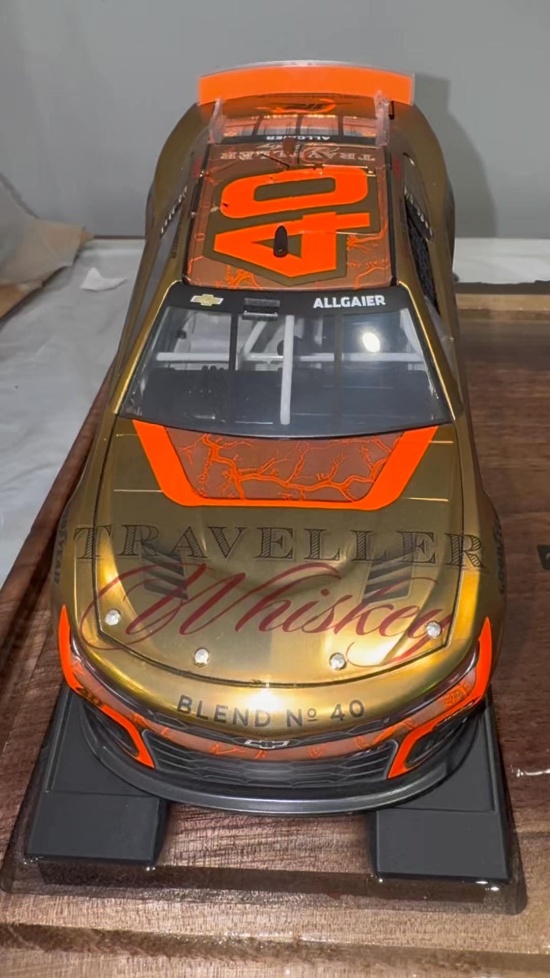 Justin Allgaier's No. 40 Traveller Whiskey Chevrolet die-cast