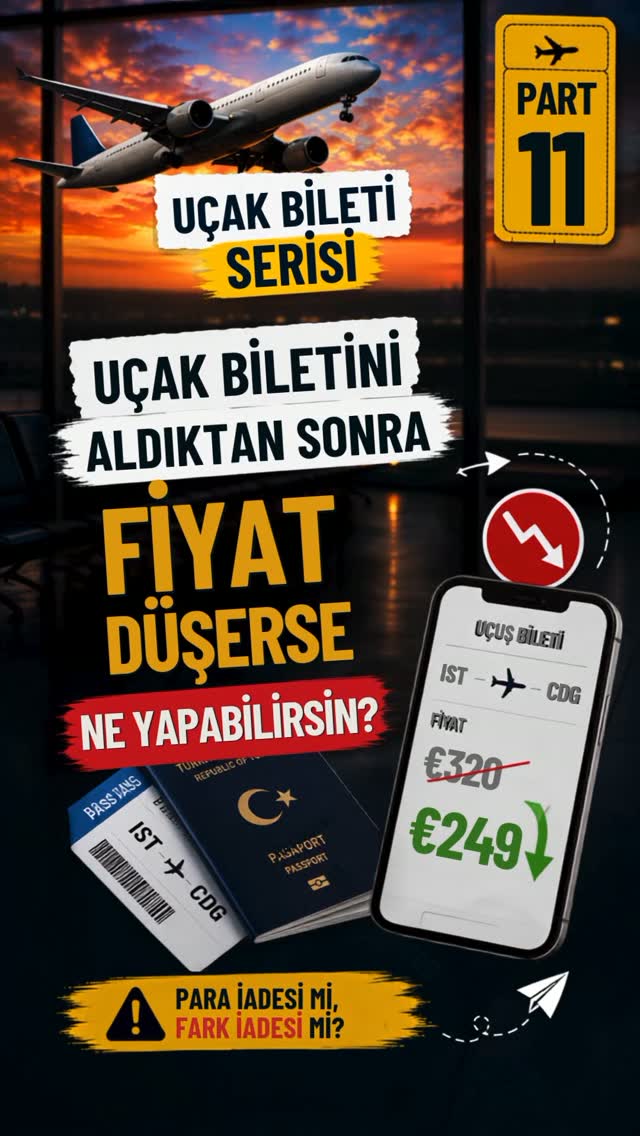 Uçak biletini aldın… 2 gün sonra fiyat düştü. 😱, ✈️ NE YAPMALISIN?, 1️
