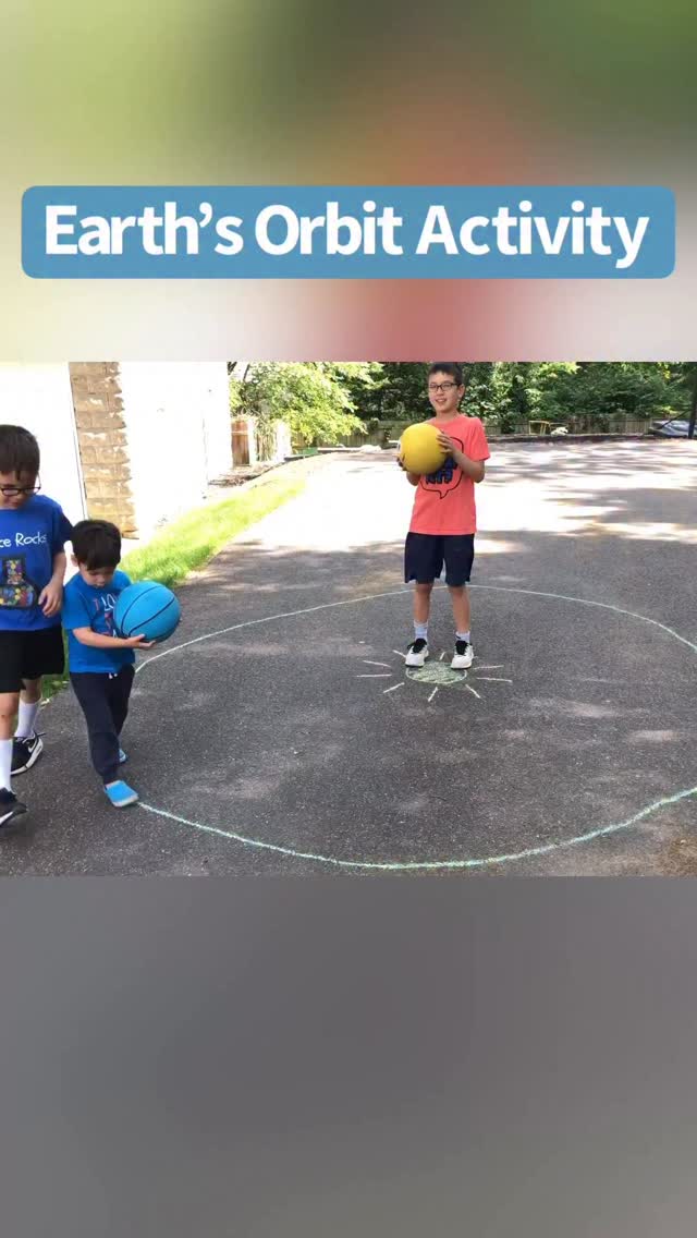 Earth’s Orbit Activity 🌎 ages 2+ 🌎Here’s a great activity for Earth Day ...