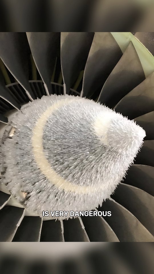Why Airplane engines have rubber tipped cones #engineering #fyp # ...