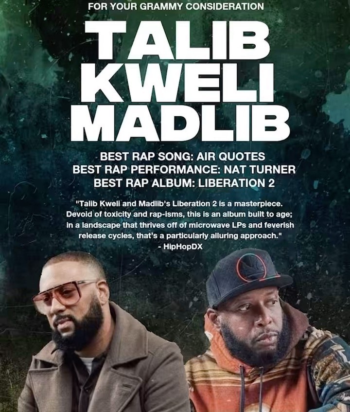 For your Grammy consideration comes Liberation 2 by me and @madlib