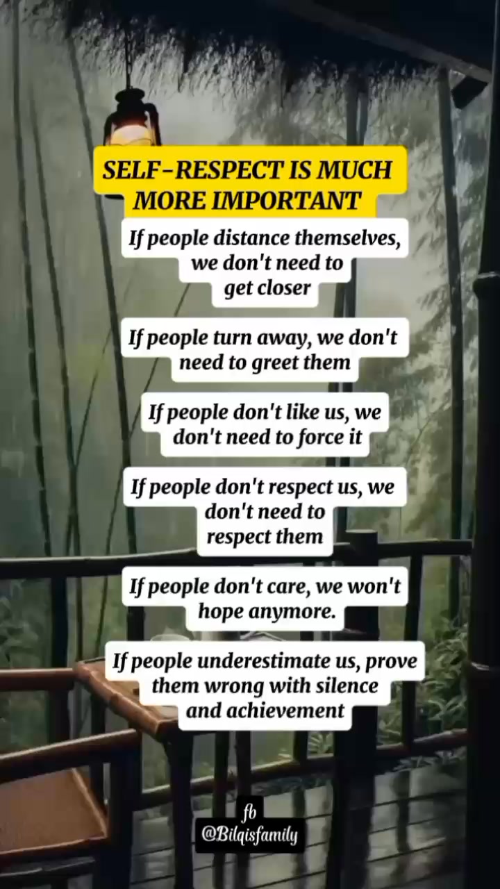 Self respect is much more important #quotes #realityoflife # ...
