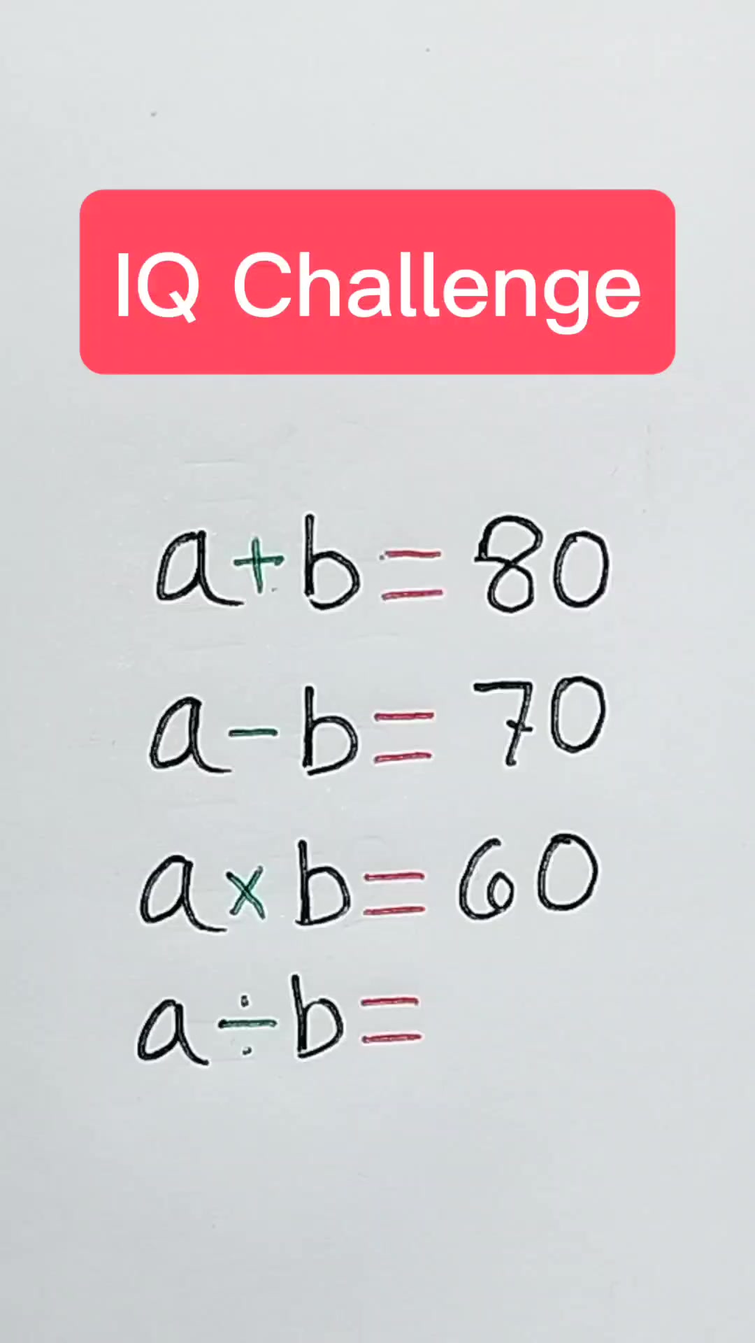 IQ Challenge for Genius 😱/ can you solve this?? #iqchallenge #iqtest # ...