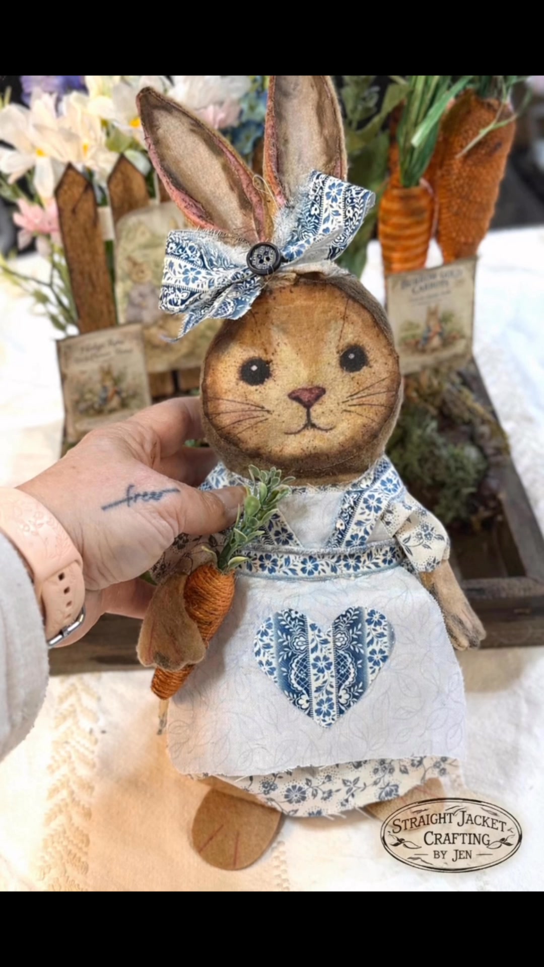 I created some bunny faces that can be printed on fabric paper for your ...