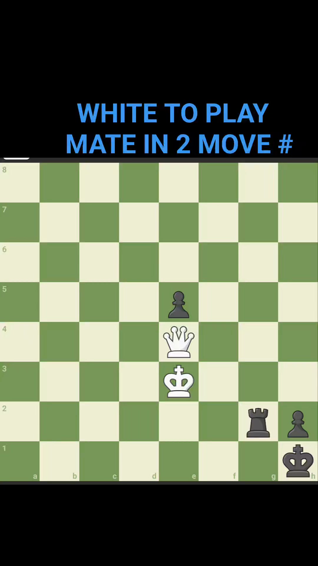 WHITE TO PLAY MATE IN 2 MOVE #Checkmate #puzzle | Chess Game 1 | Facebook