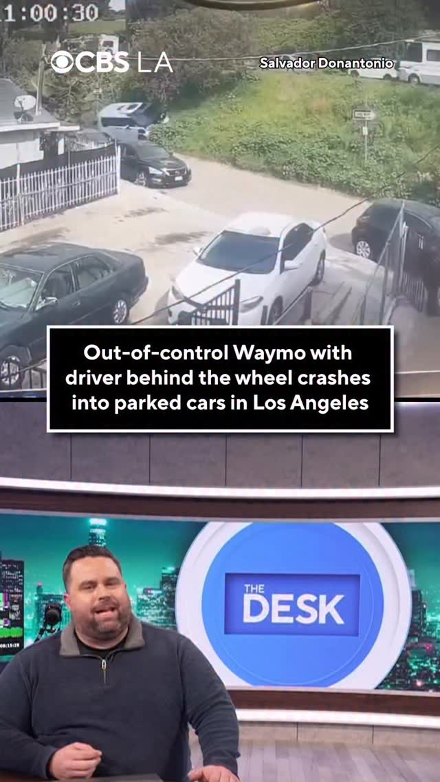 Wild video shows the moments that an out-of-control Waymo van veers off ...