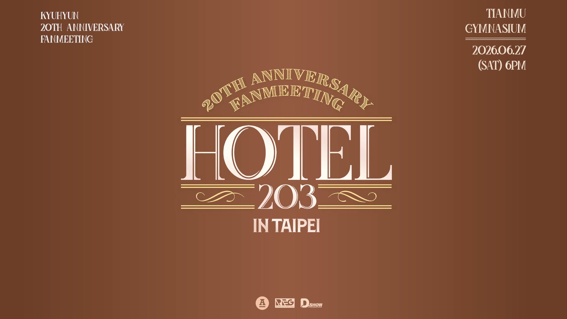 【新品】Kyuhyun Hotel 203 ファンミ 台北 6/27 🏨 KYUHYUN 20th Anniversary Fanmeeting <Hotel 203> IN TAIPEI