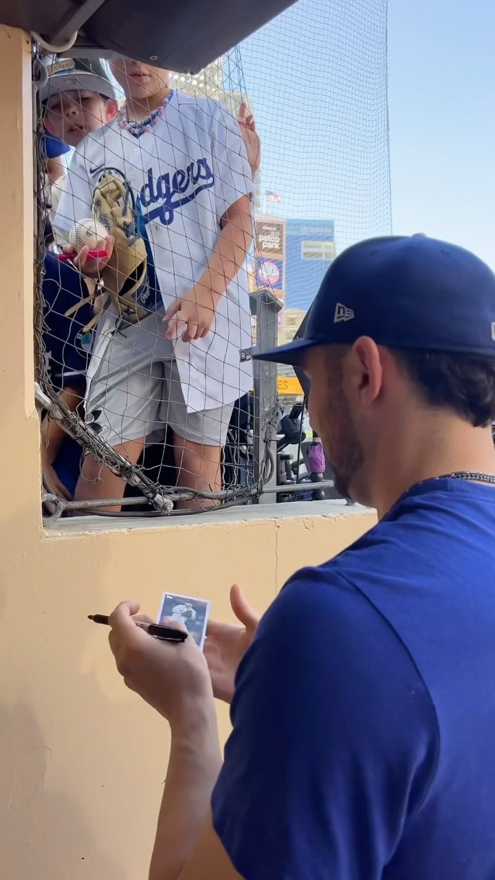 The Dodgers will be giving away special trading cards to the first