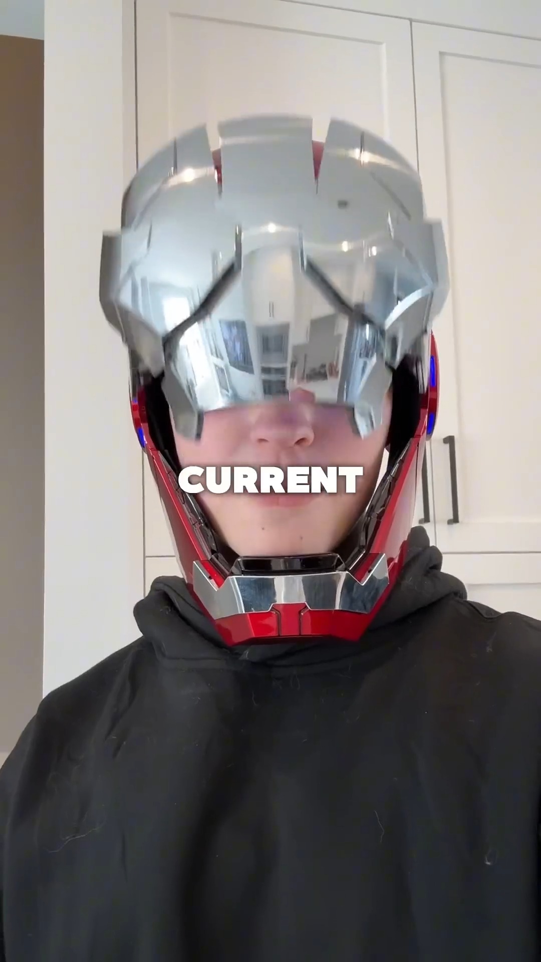 black iron man helmet Matte MK5 (With Jarvis matte effect of movie prototypes 2 Full Black Iron Man MK5