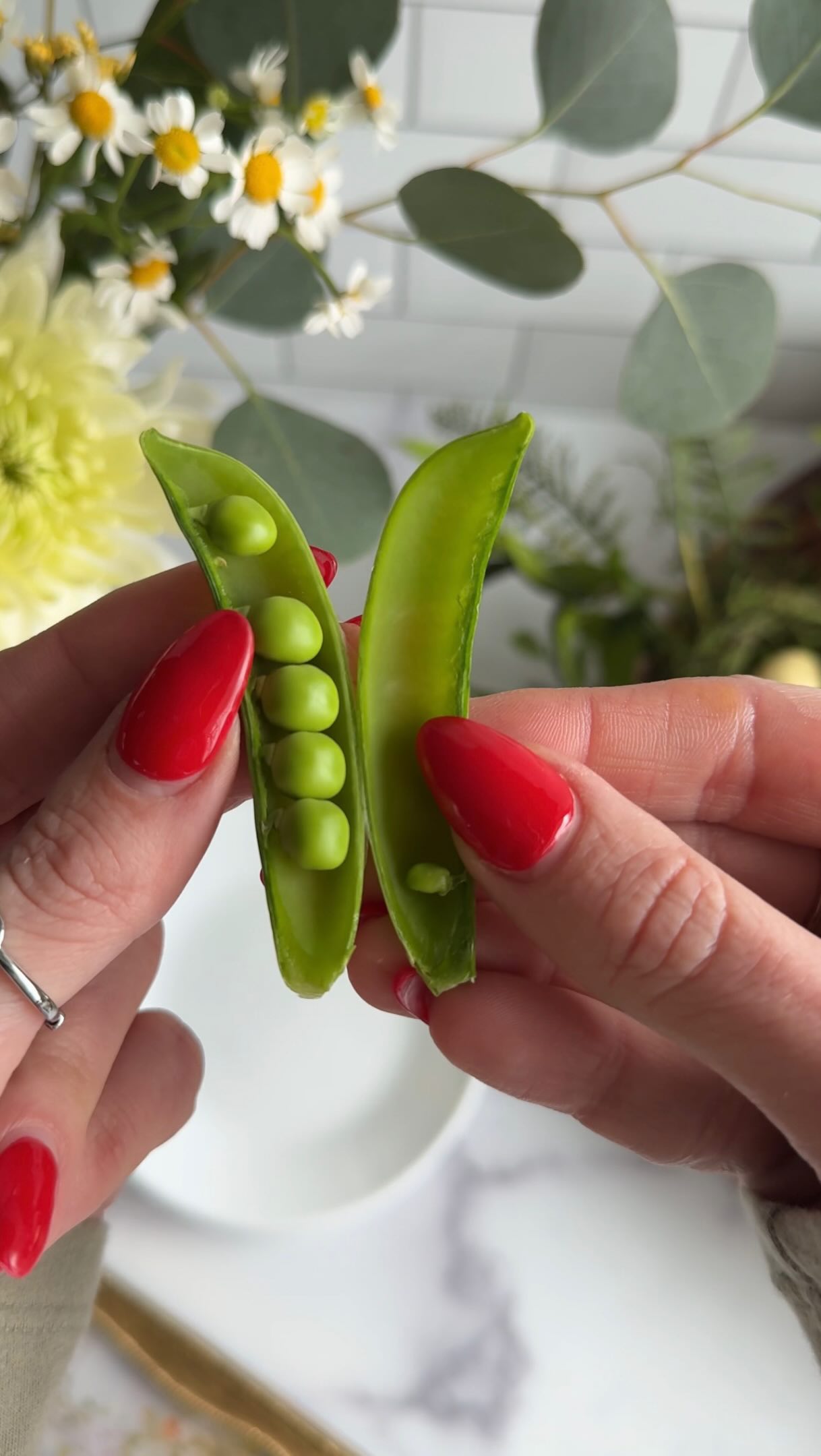 🫛 FANCY PEA PODS 🫛 Such a simple way to make your veggies look a