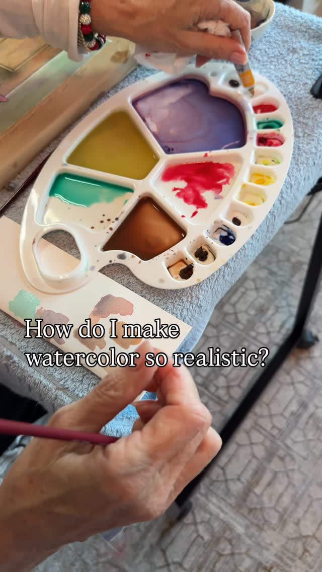 How do I make watercolor so realistic? I’ll show you how. Link in bio ...