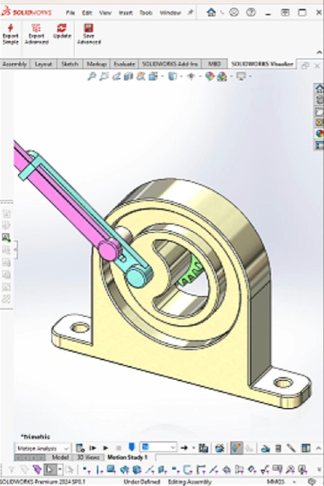 Fixed Cam Mechanism | Mechanical Motion Animation | Solidworks ...