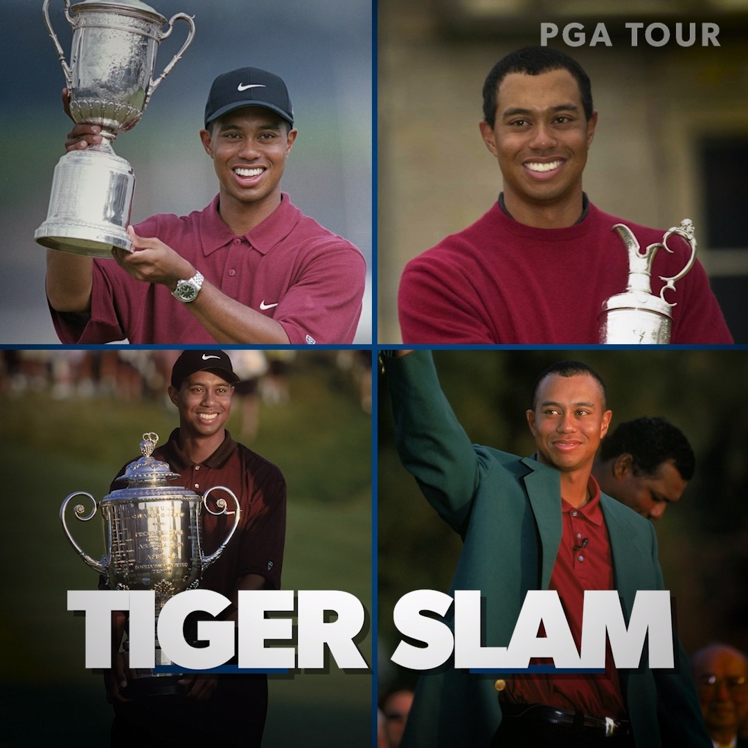 🏆🏆 Tiger Slam 🏆🏆 20 years ago, Tiger Woods held all four major