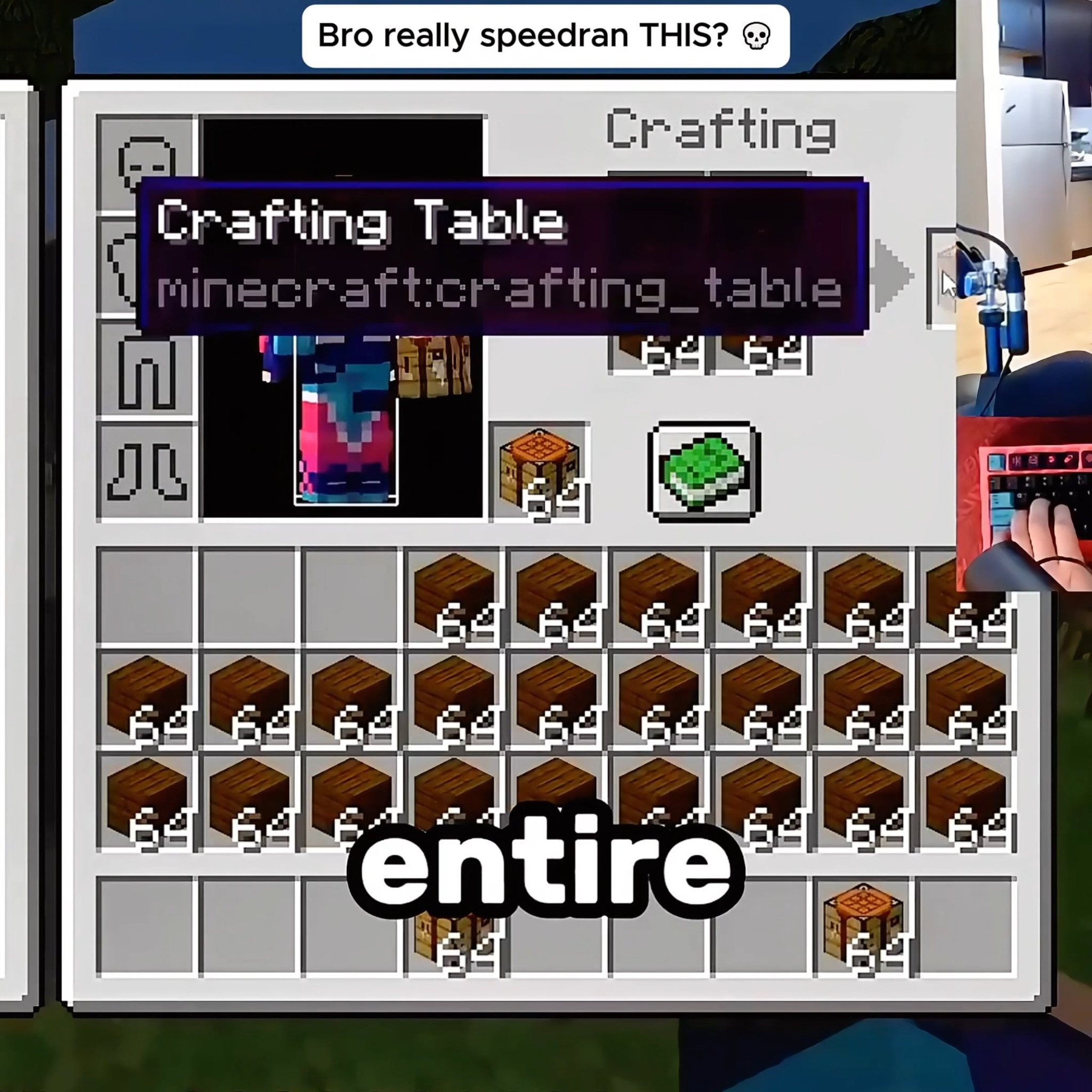Goated TNT speedrun strat. 💀 #Minecraft #Speedrun #Gaming #Goated ...