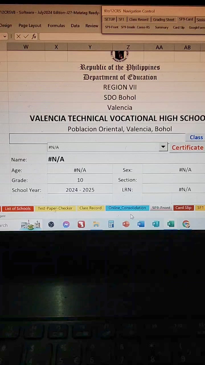 SF1 data to Card SF9. Using Excel Automation For Teachers