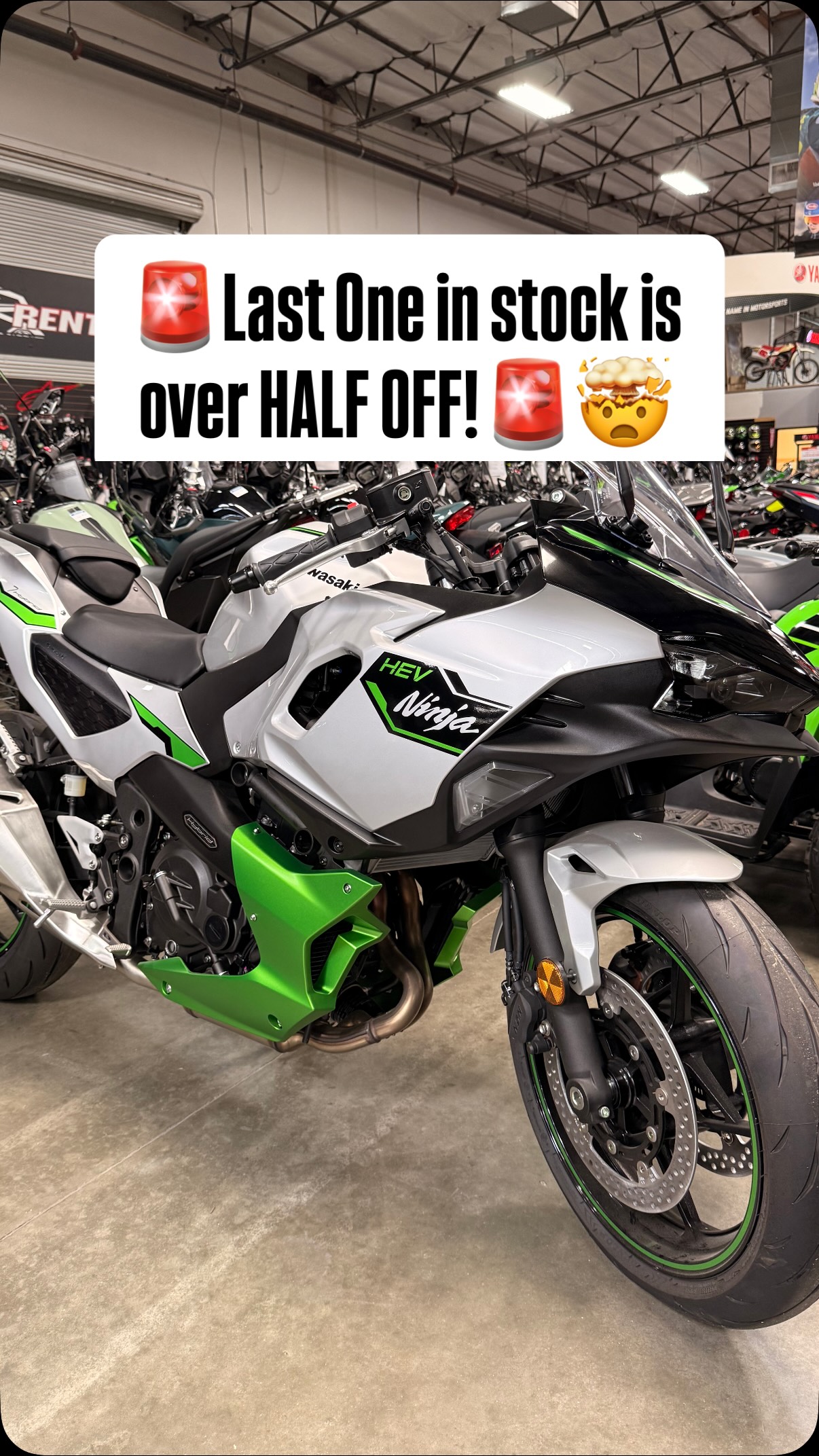 🚨The final 2024 Kawasaki Ninja 7 Hybrid ABS is still sitting here