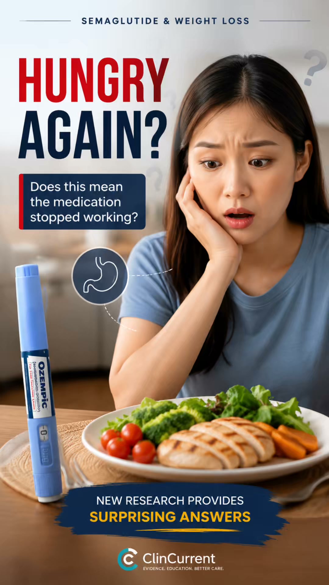 Semaglutide Still Works—Even When Hunger Returns!, https://youtube.com/shorts/e5qWDIq5DN4?feature=share | Uk Sokhom, MD