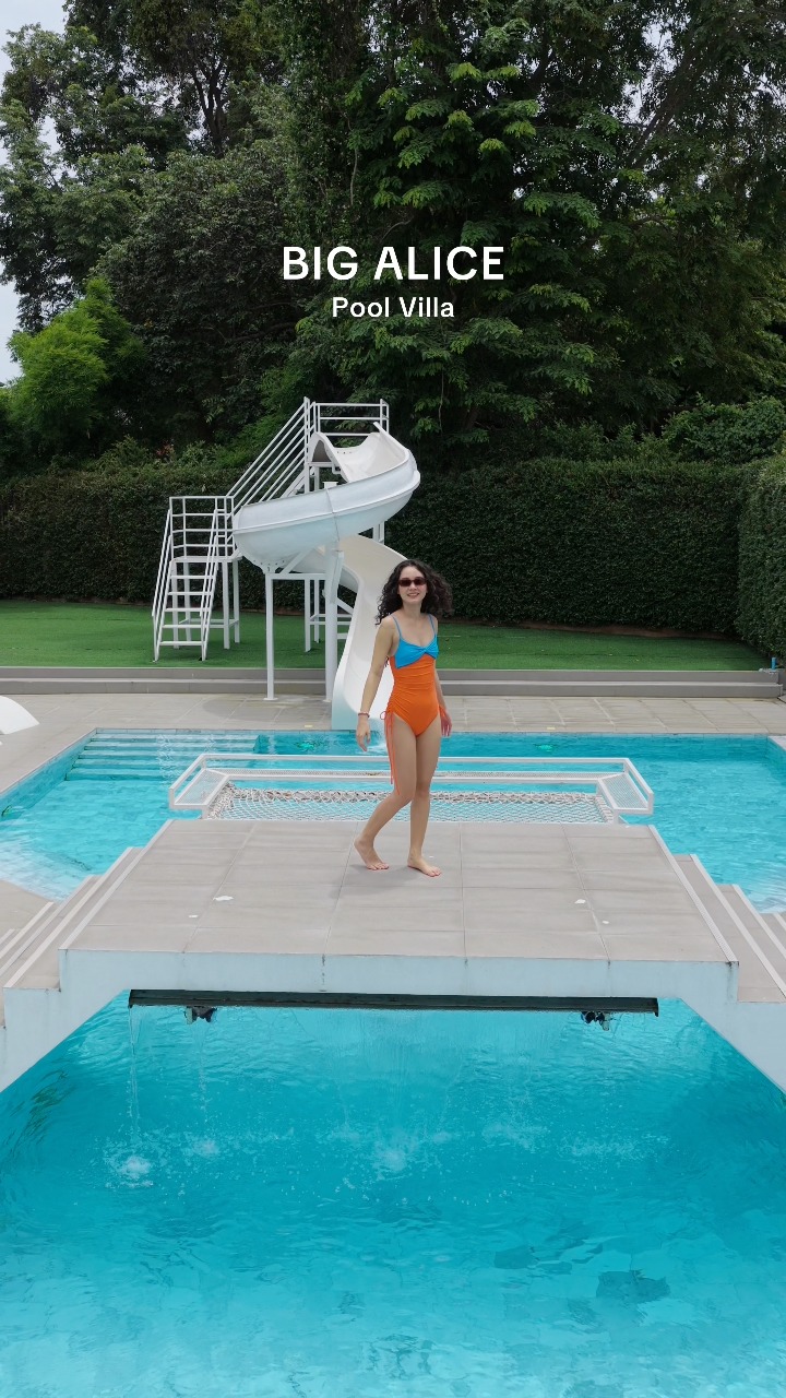 Big Alice Pool Villa พูลวิลล่าสระน้ำสุดอลังการที่พัทยา มีสไลด์เดอร์ ...