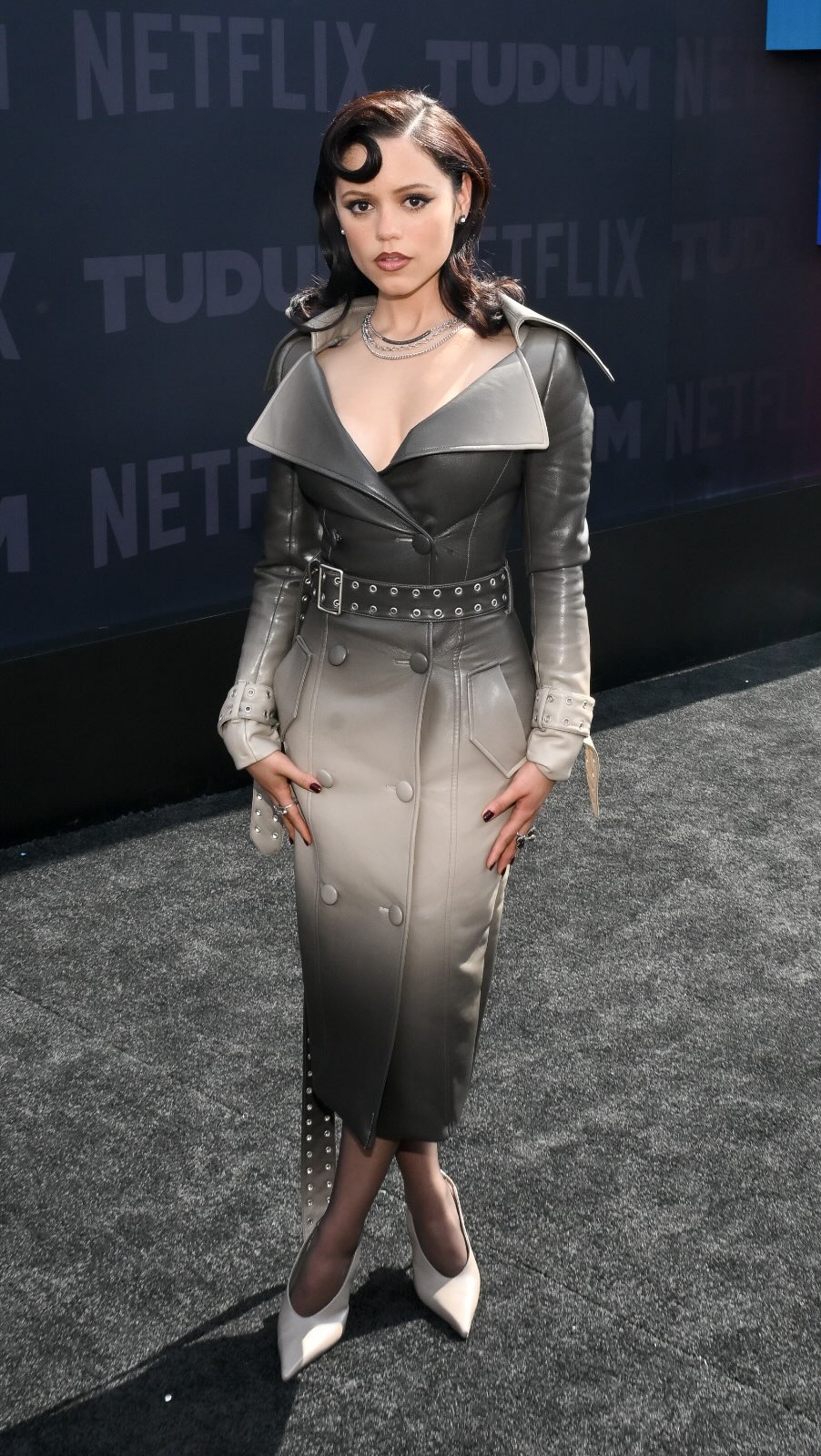 jenna ortega grey dress Ortega's Gothic Glamour Look at Netflix Tudum 2025 ProductID: 121304