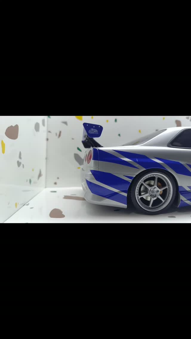 🔥 KYOSHO X FAST & FURIOUS 🔥 Nissan GT-R R34 1:12 Resin Model Car