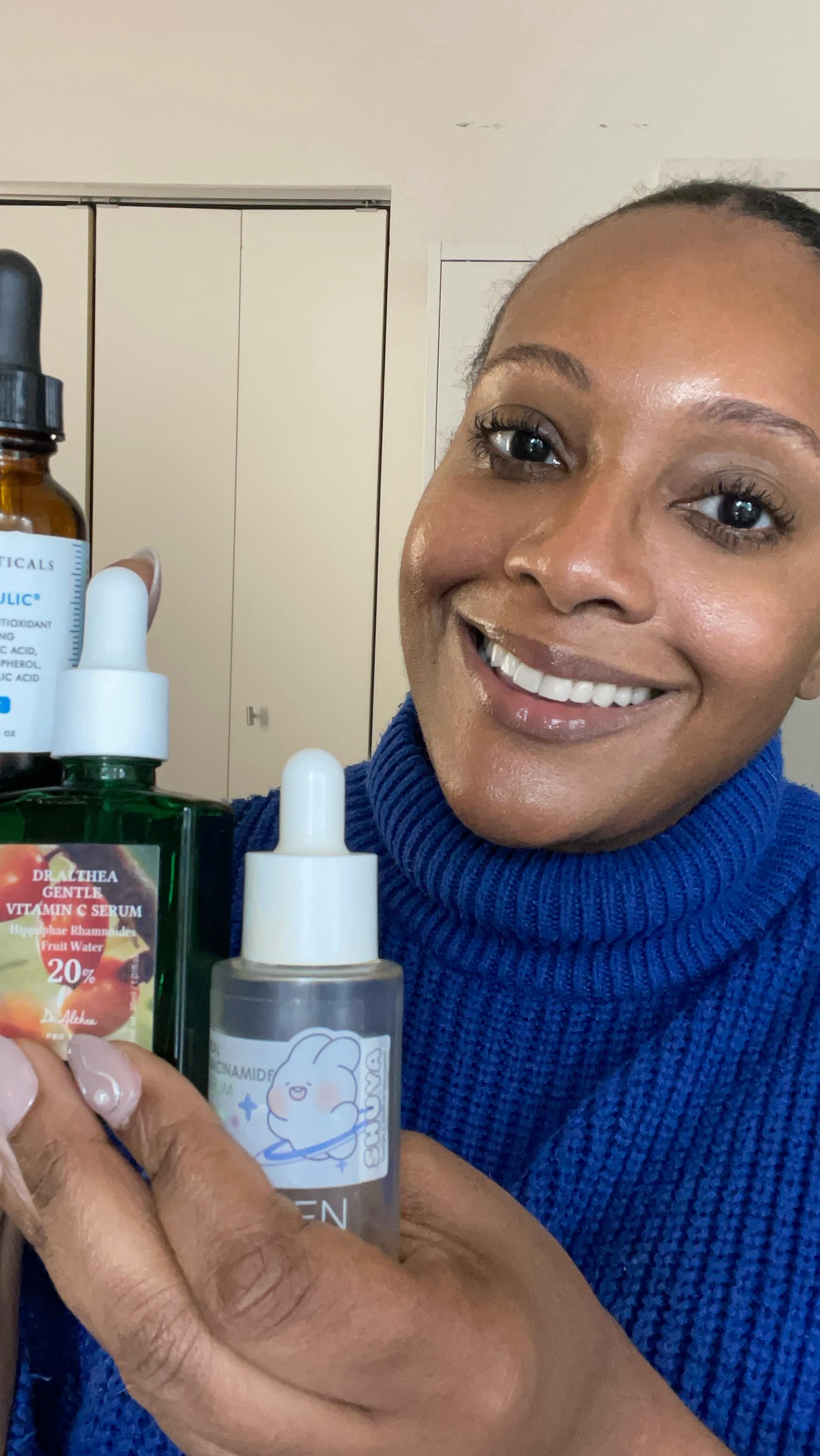 $185 vs ~$22 vitamin C serum. I finished both and here’s what actually made a difference., This month’s empties are all about brightening. Here are three serums I used to the last drop and how they 