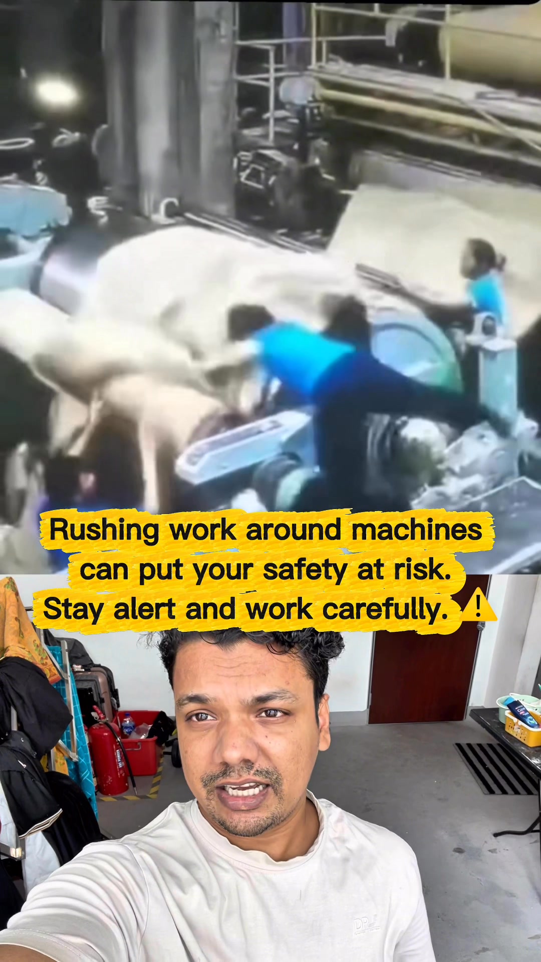 Rushing work around machines can put your safety at risk. Stay alert ...