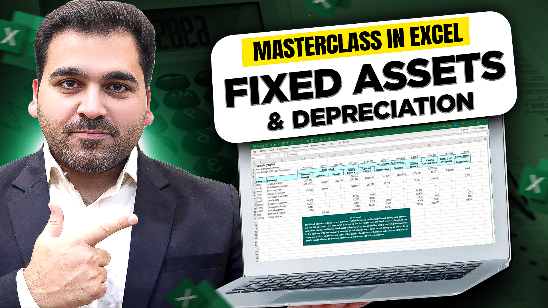 Fixed Asset Register & Depreciation Working in Excel Professional’s ...