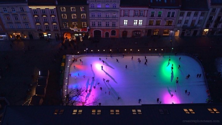 ⛸ Ice rink in the Lviv ️ heart top view. ⠀🇺🇦 #justlvivit #lviv # ...
