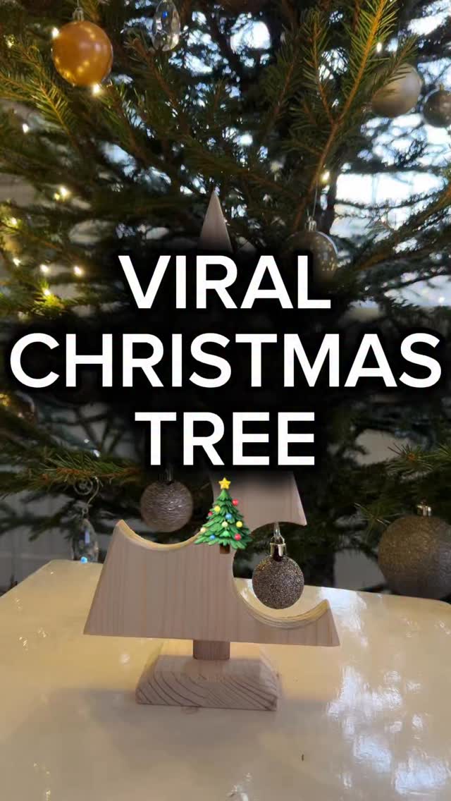 Minimal Wood Triangle Tree 🌲💫 A modern twist on Christmas