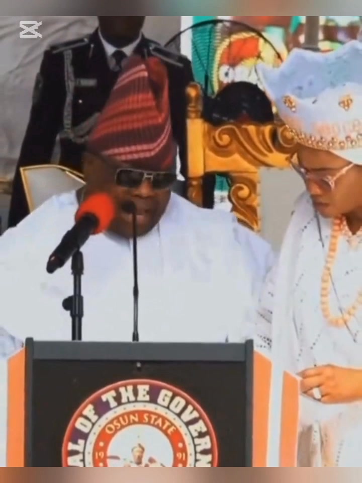 Funny moments Governor Adeleke cut short singing by President's wife # ...