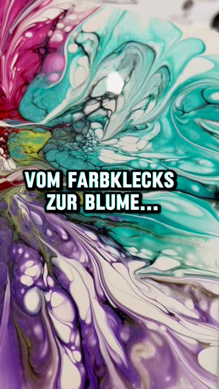 Pouring* Ihr braucht: *Acryfarbe (hier von Tedi) #werbung 😉* Fluid-Medium Glänzend (hier von boesner) #werbung 😉* Silikon