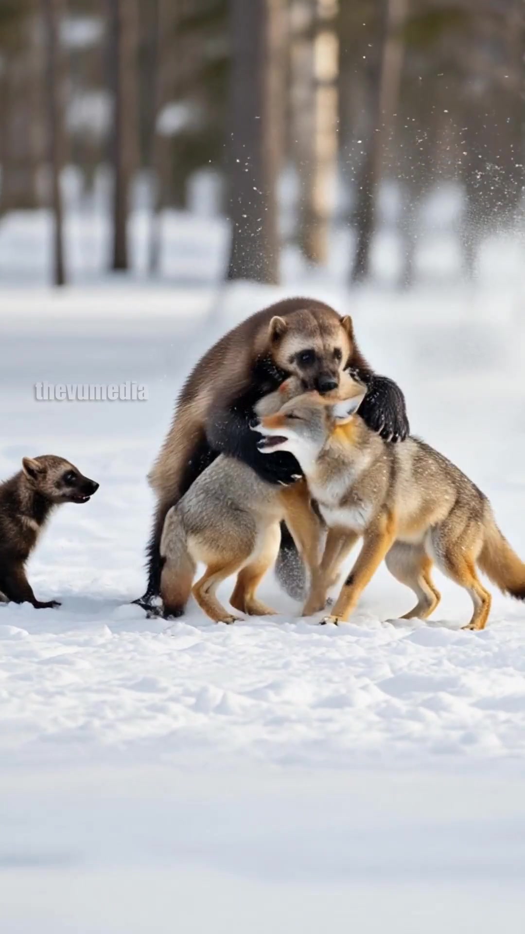 Wolverine Fights Off Wolves To Save Its Baby! #animal | Paul Vu | Facebook
