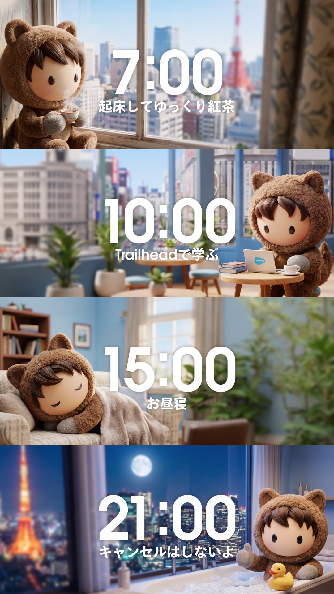 Salesforce - 今日は #アストロ のお誕生日🎂✨ おうちで過ごす